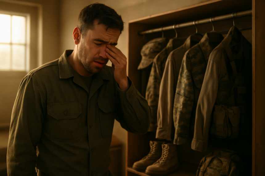 soldier surprised dorm