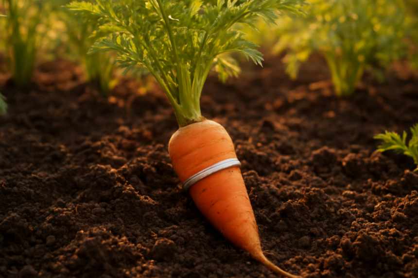 carrot with wedding band