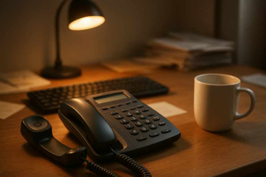 Office phone off the hook