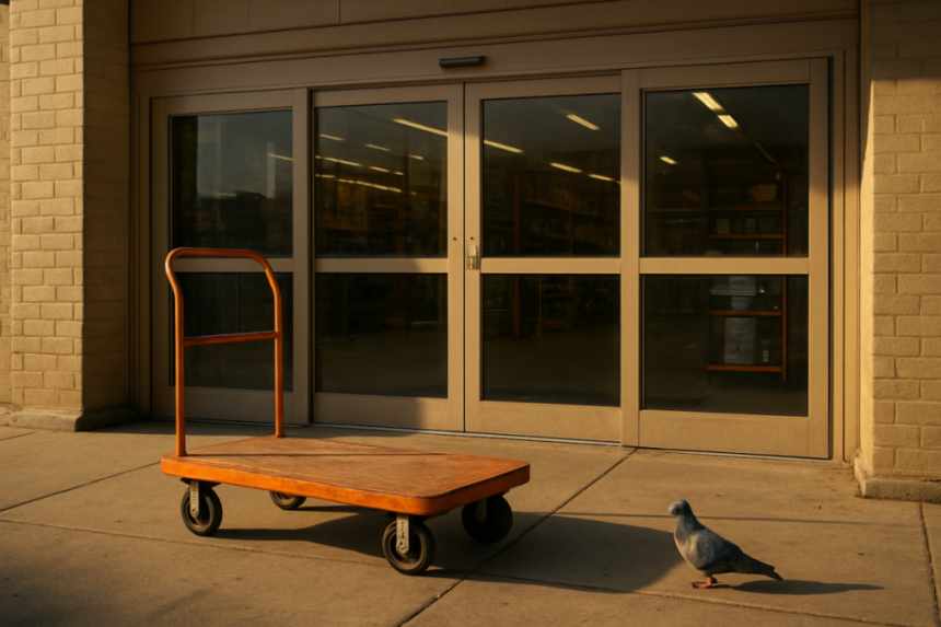 Abandoned cart at exit