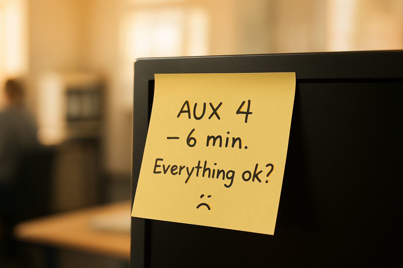 Handwritten sticky note