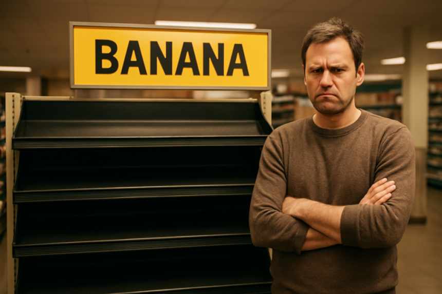 Empty banana display frustration