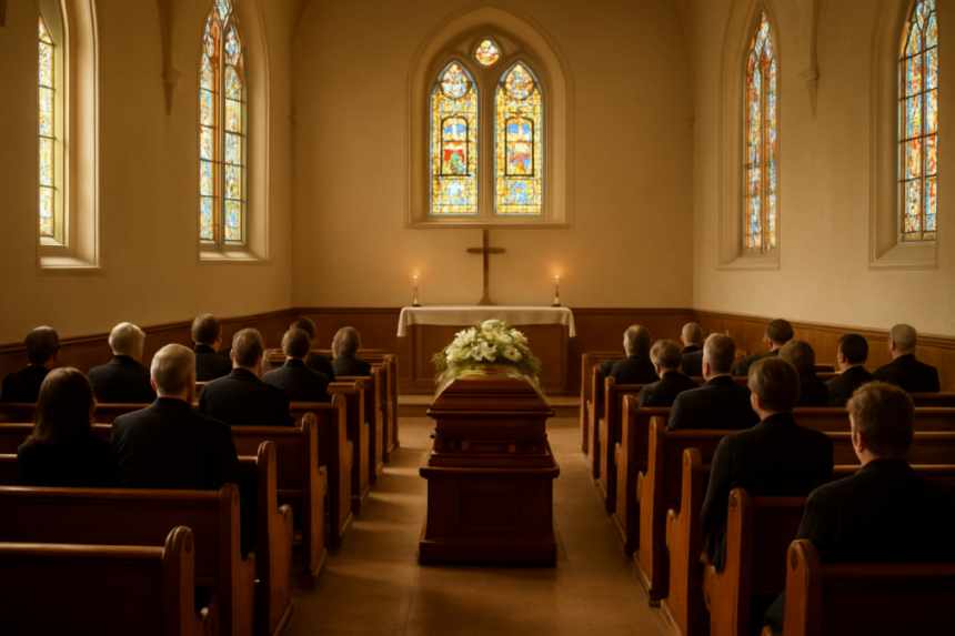 Funeral church interior