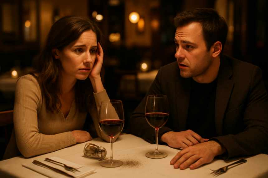 dating disaster wine spill