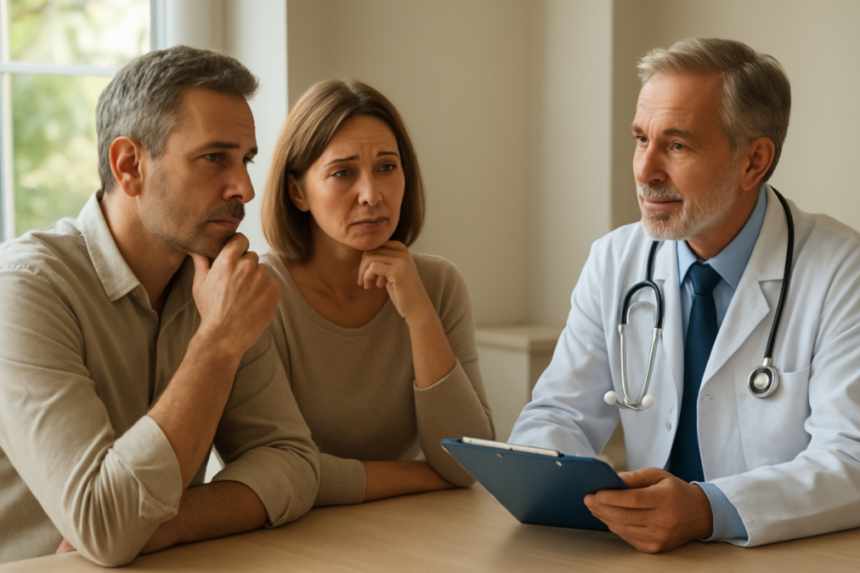 Doctor consultation with couple