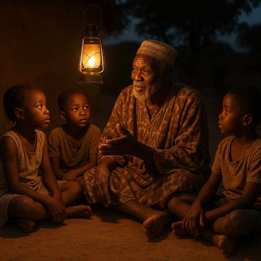 Elder storytelling to children