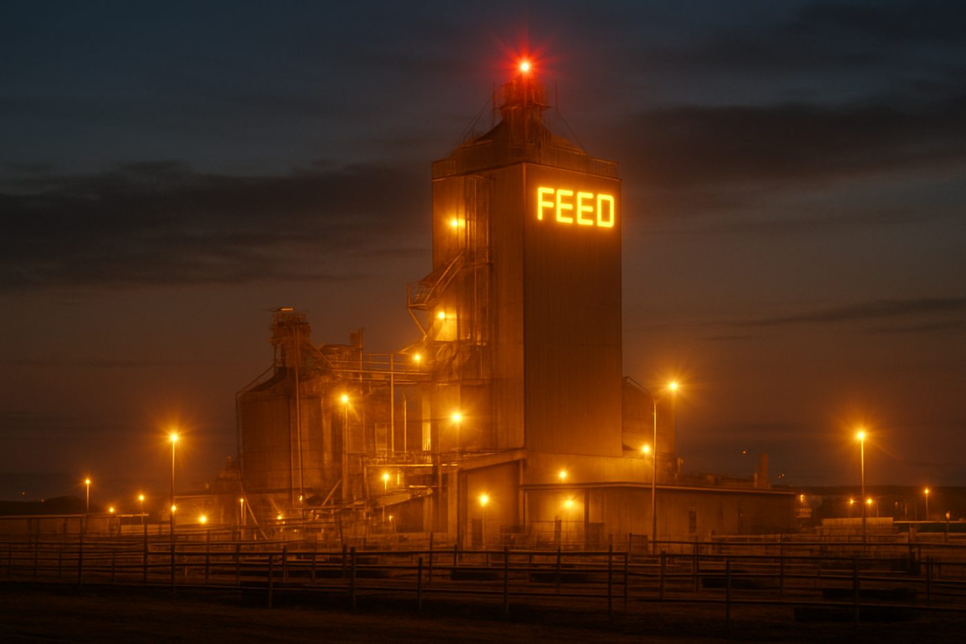 Feed mill tower lights