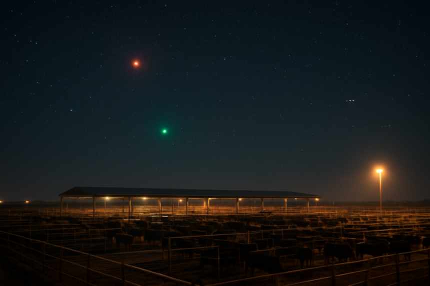 Night drone and stars