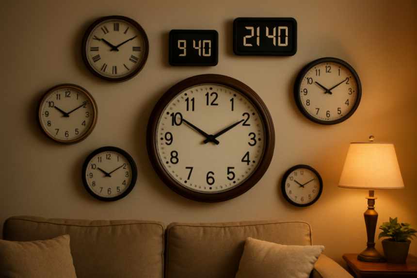 Conflicting clocks time