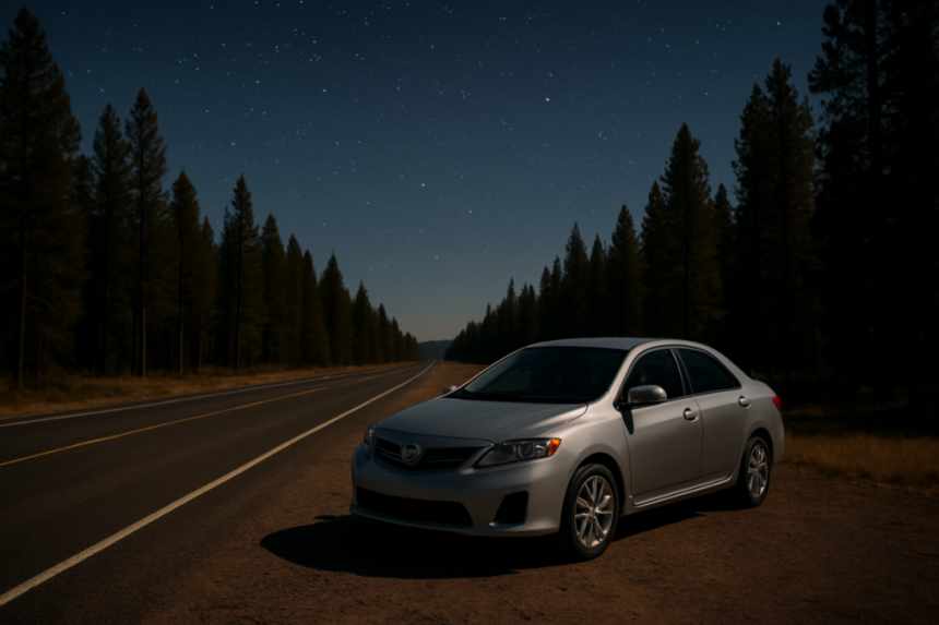 Broken down car US-97