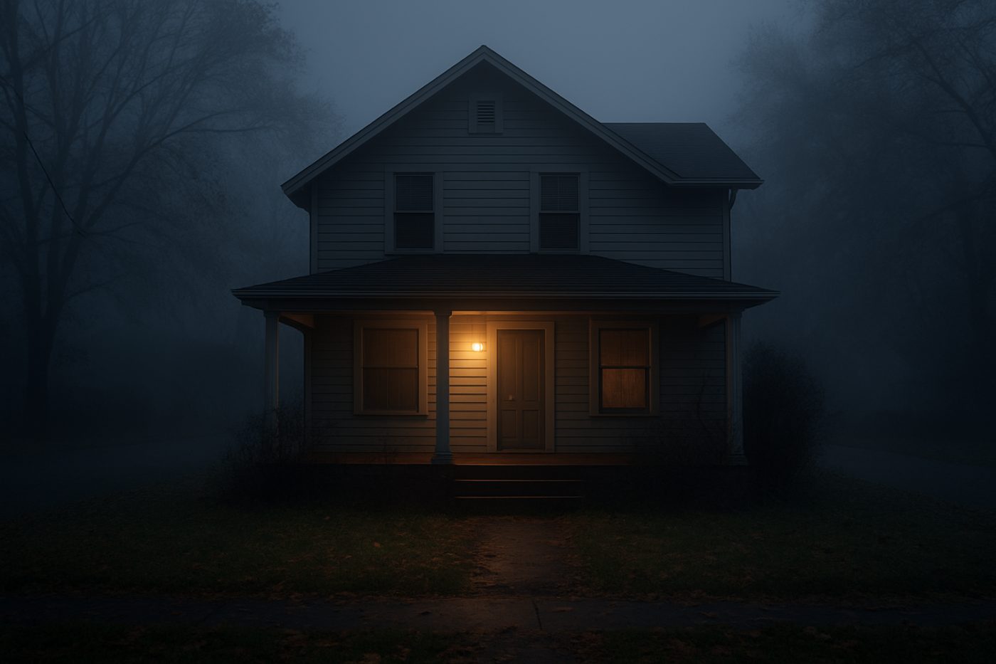 Lonely rental house exterior
