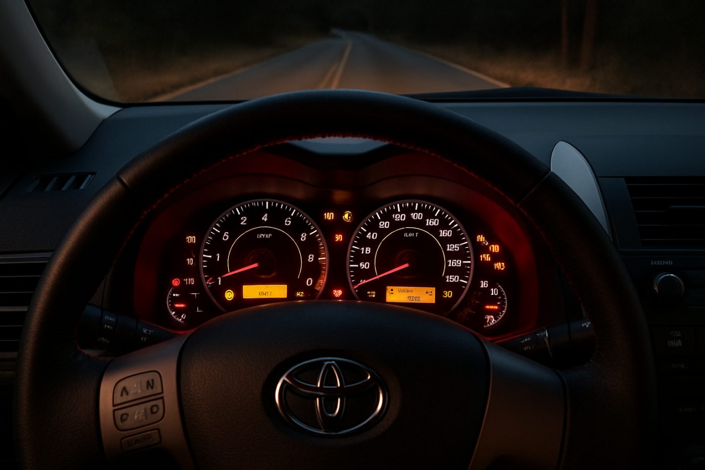 Car dashboard warning lights
