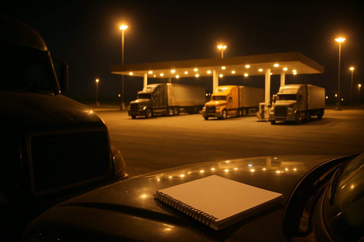 truck fuel island