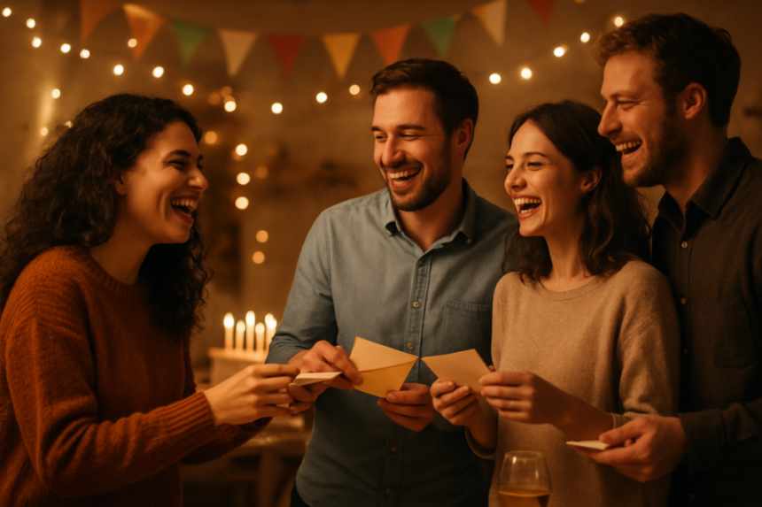 Anniversary party invoice prank