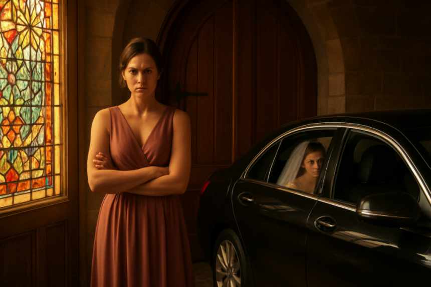 maid of honor blocking entrance