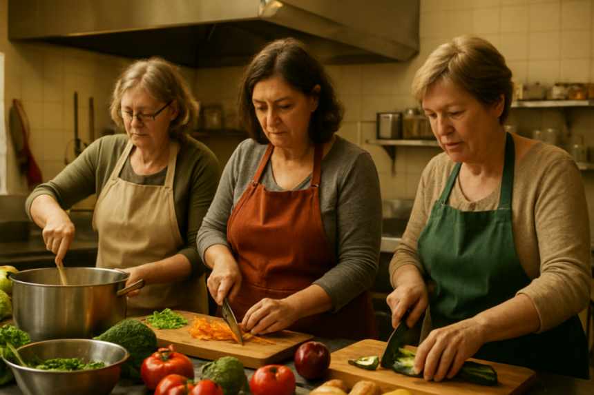 Wedding kitchen women cooking