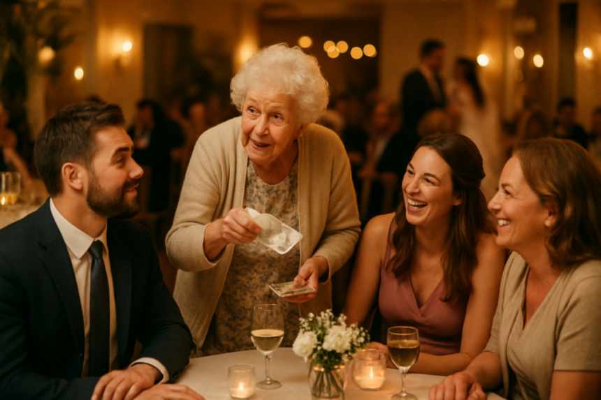wedding humorous seat charging interaction