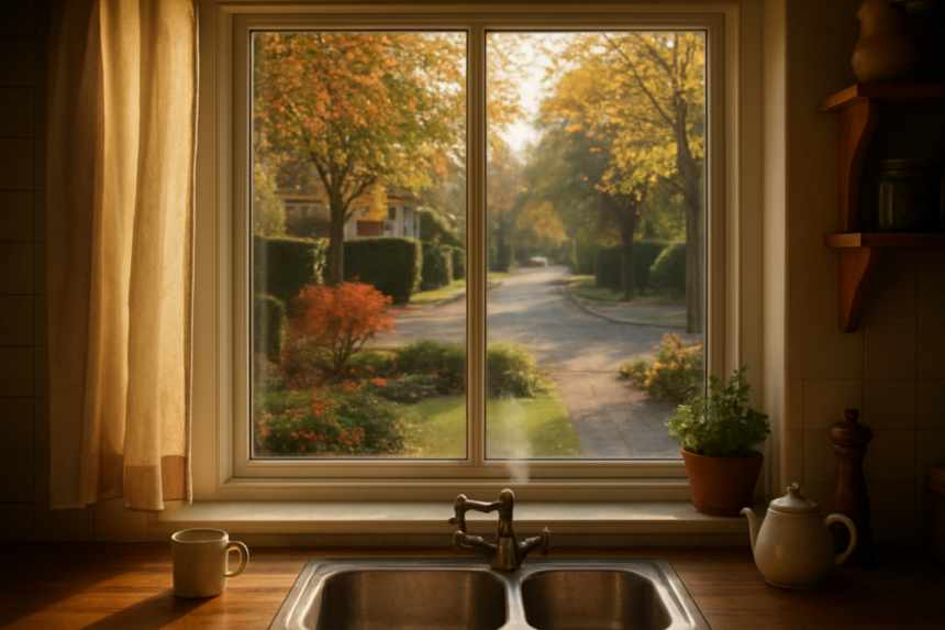 Kitchen window view outside