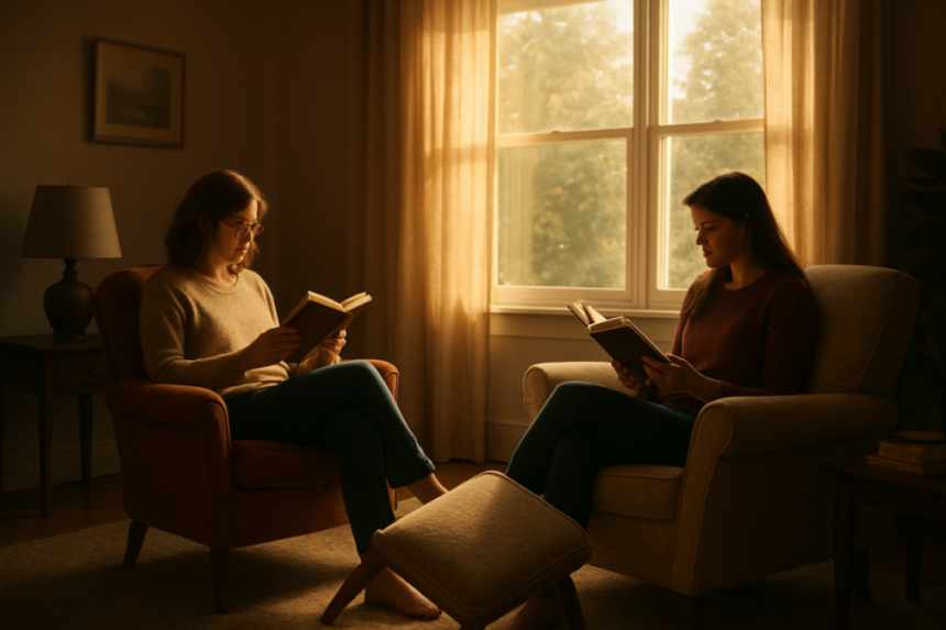 quiet living room moment