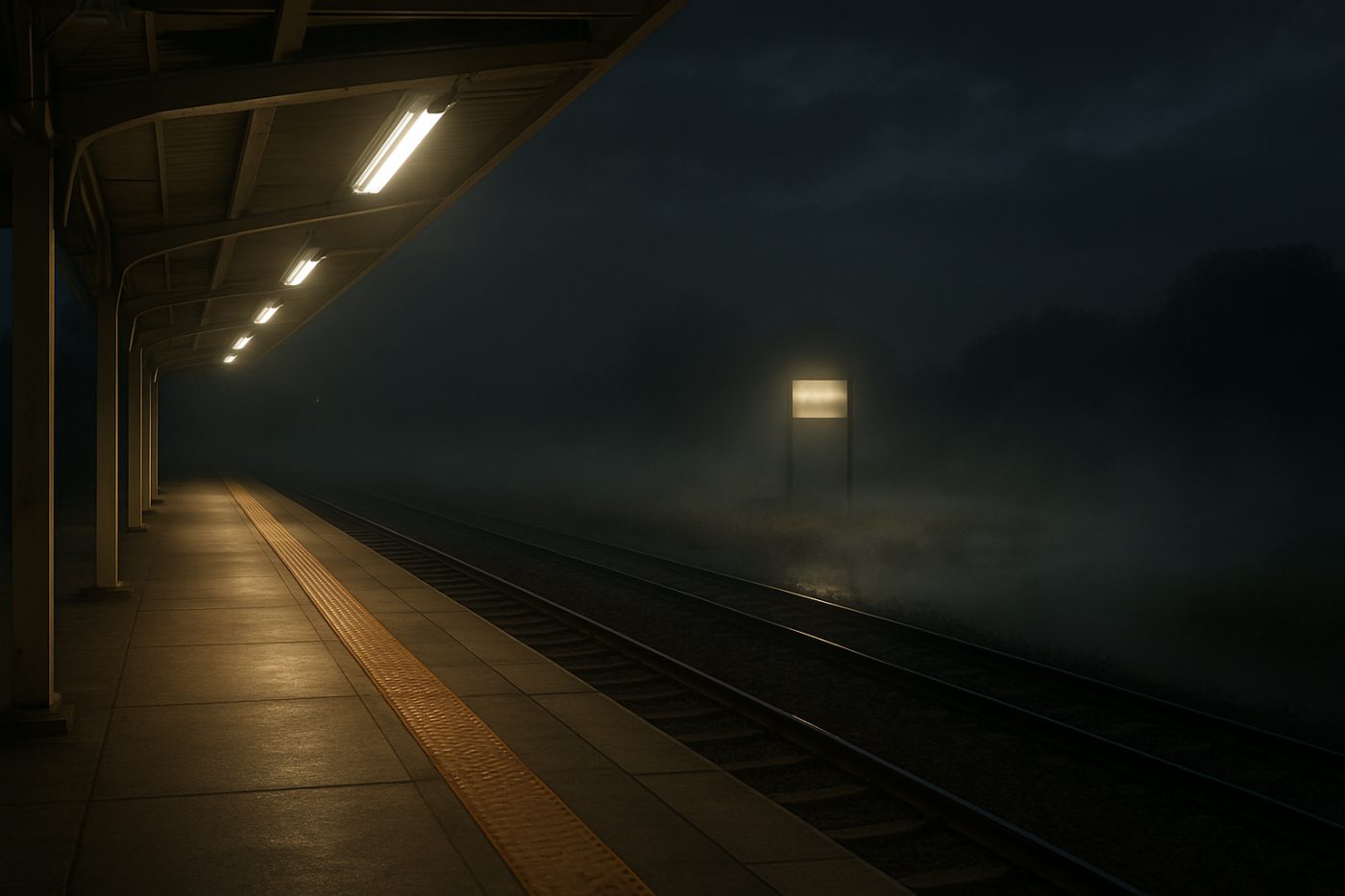 empty science park platform night