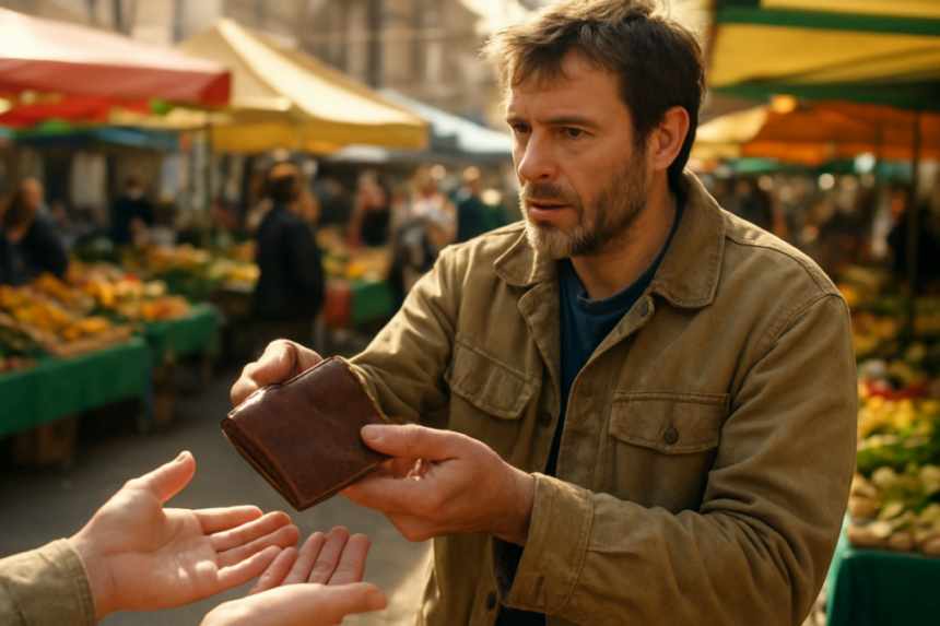 Market stranger returns wallet