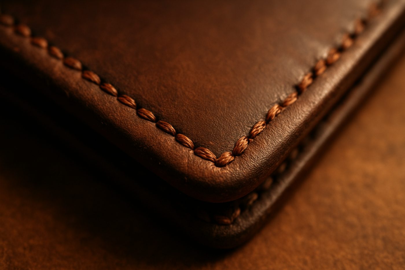 Perfectly redone wallet stitching