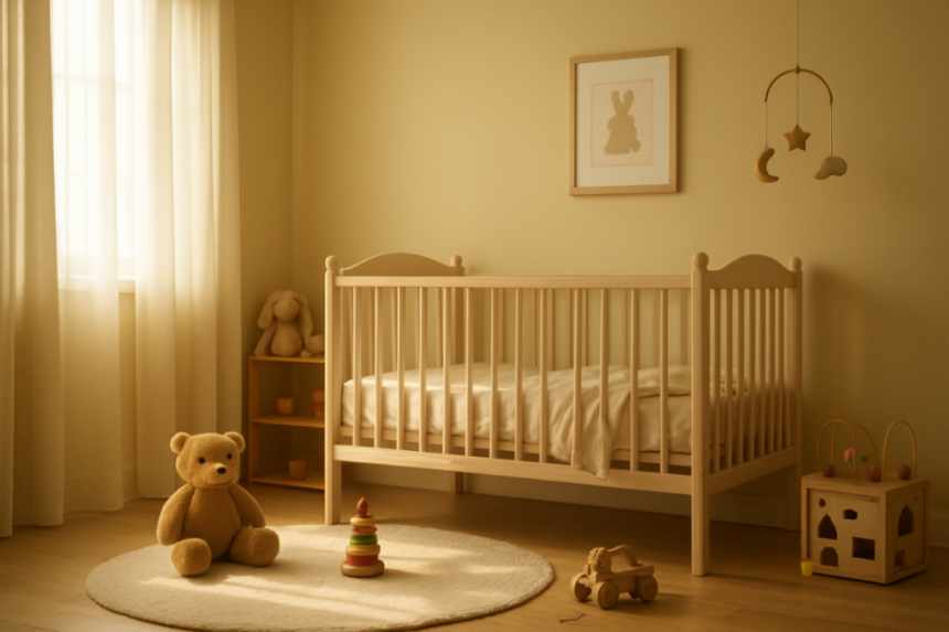 warm yellow nursery room