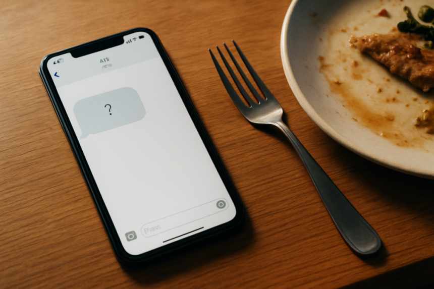 Future-dated mysterious text message