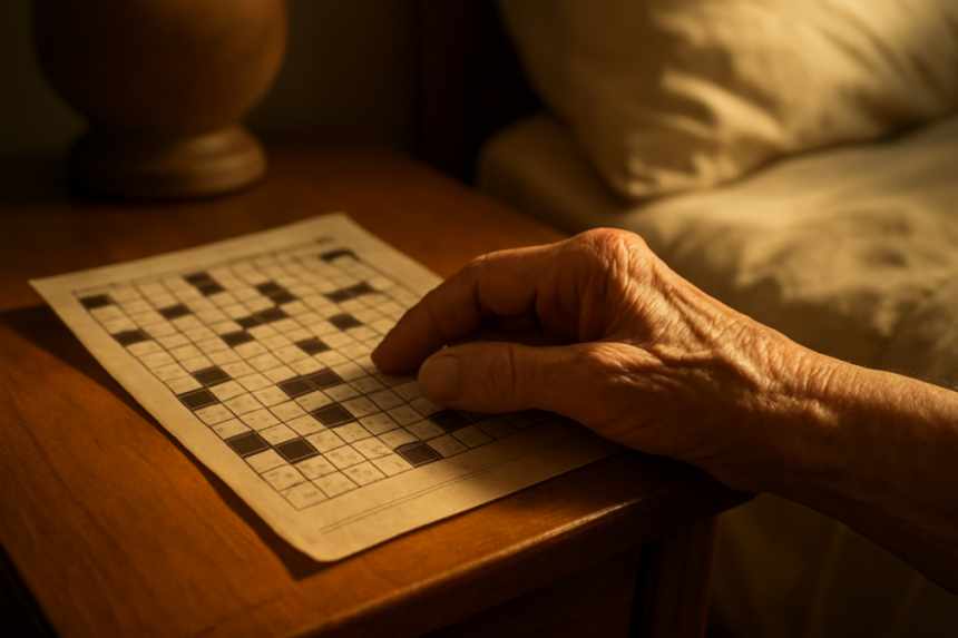 Lucid crossword by bedside