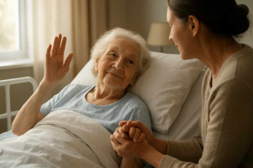 Family comfort hospital bedside