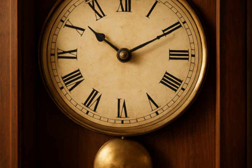 Clock face stopped at 4:52